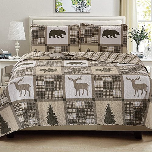 Red/Black Rustic Quilt Coverlet Bed Set Stonehurst Collection. Lodge Bedspread Twin Size Quilt with 1 Sham Cabin 2-Piece Reversible All Season Quilt Set Red/Black Rustic Quilt Coverlet Bed Set Stonehurst Collection. Lodge Bedspread Twin Size Quilt with 1 Sham Cabin 2-Piece Reversible All Season Quilt Set